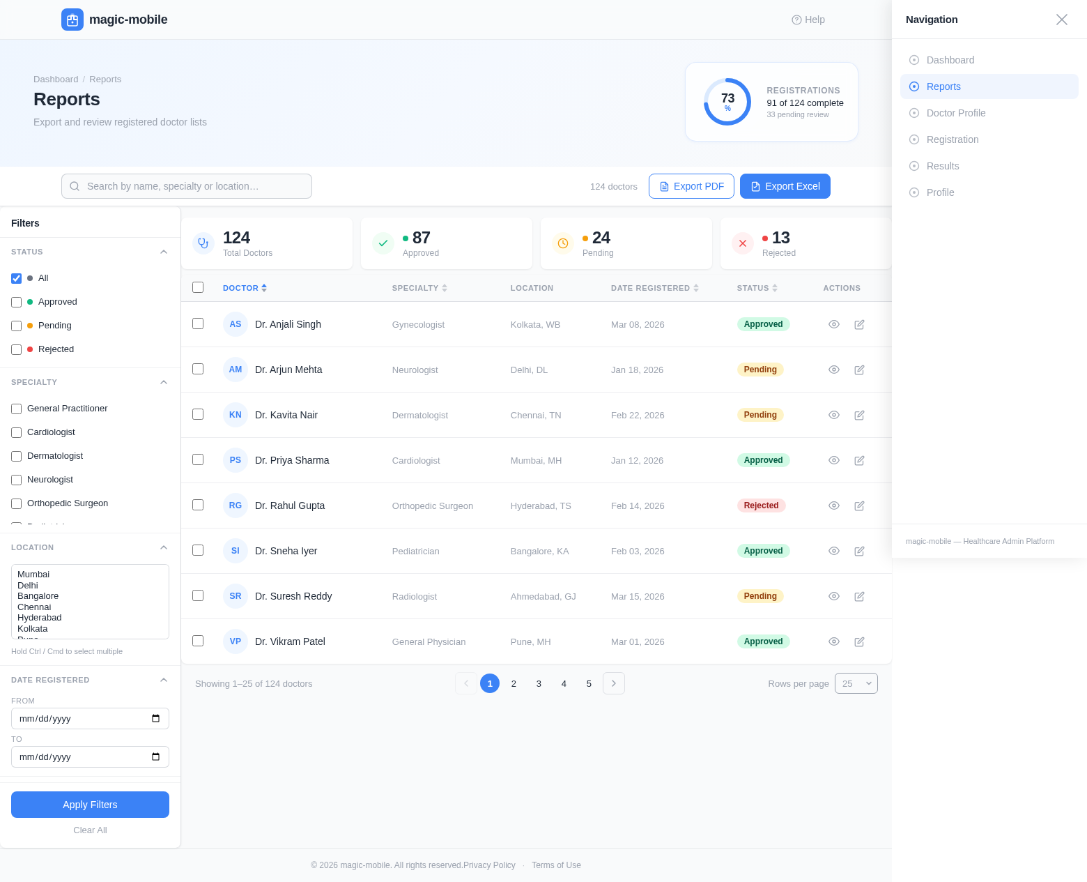 Reports design preview
