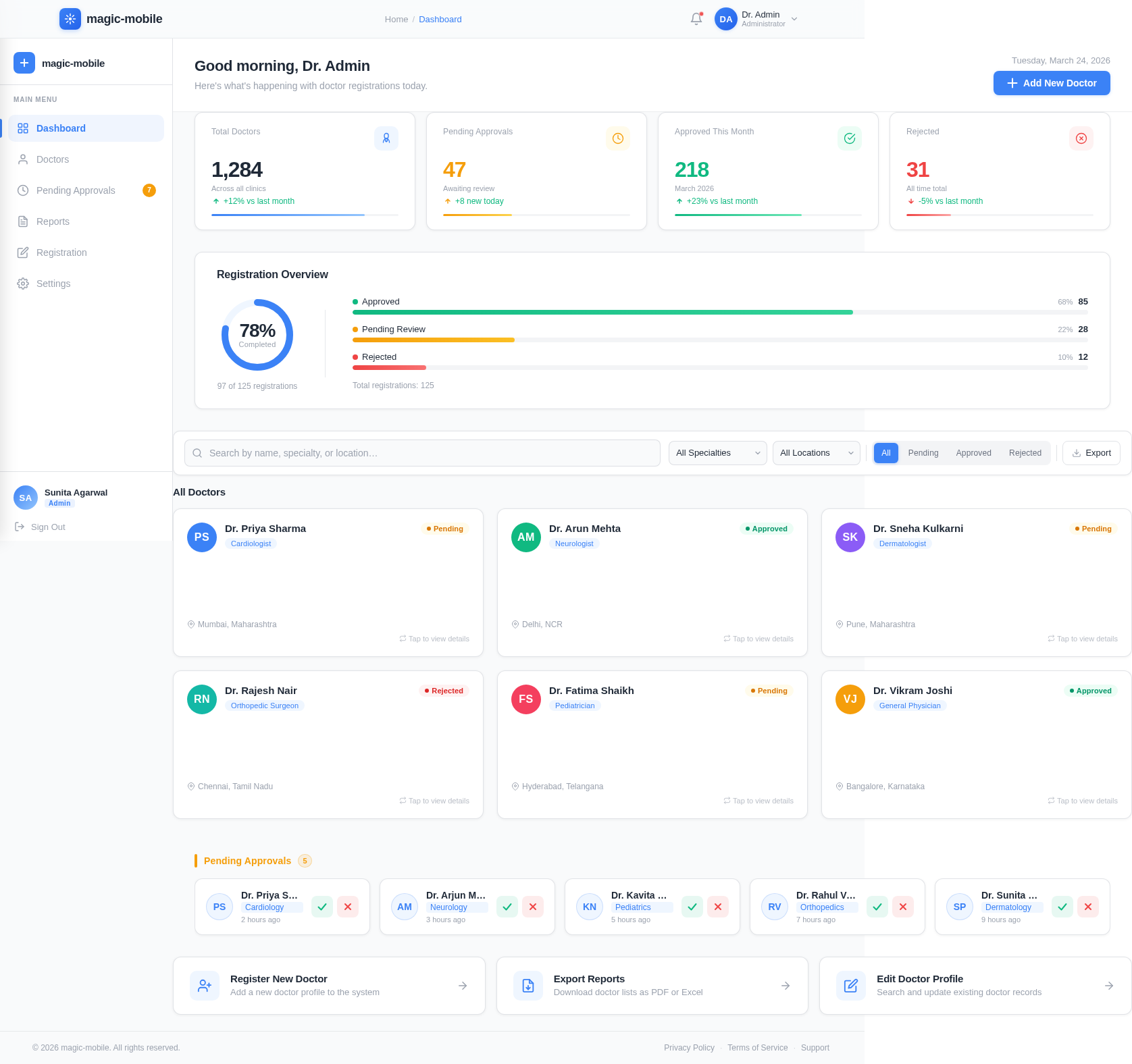 Dashboard design preview