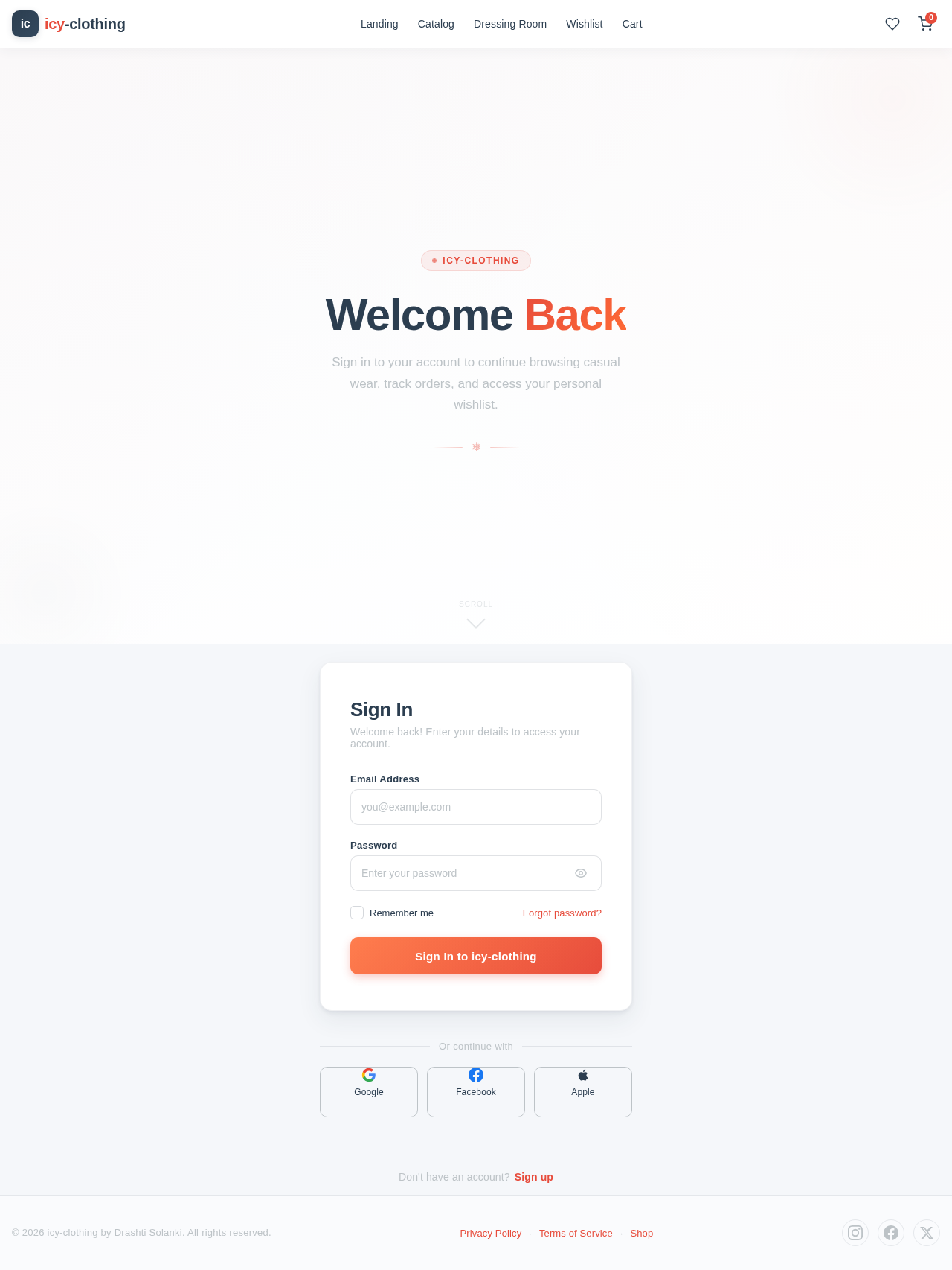 Login design preview