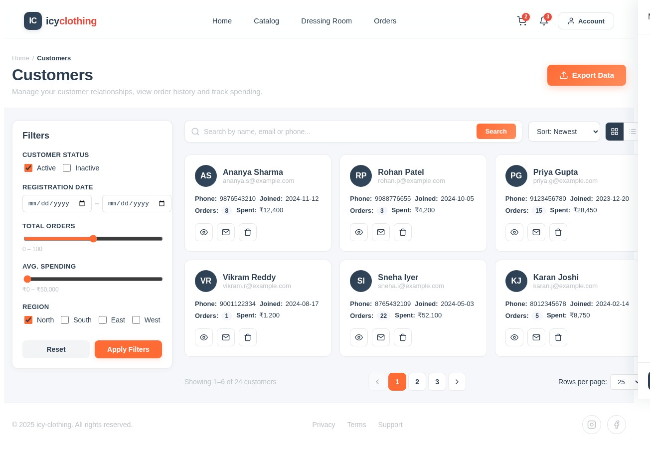 Customers design preview