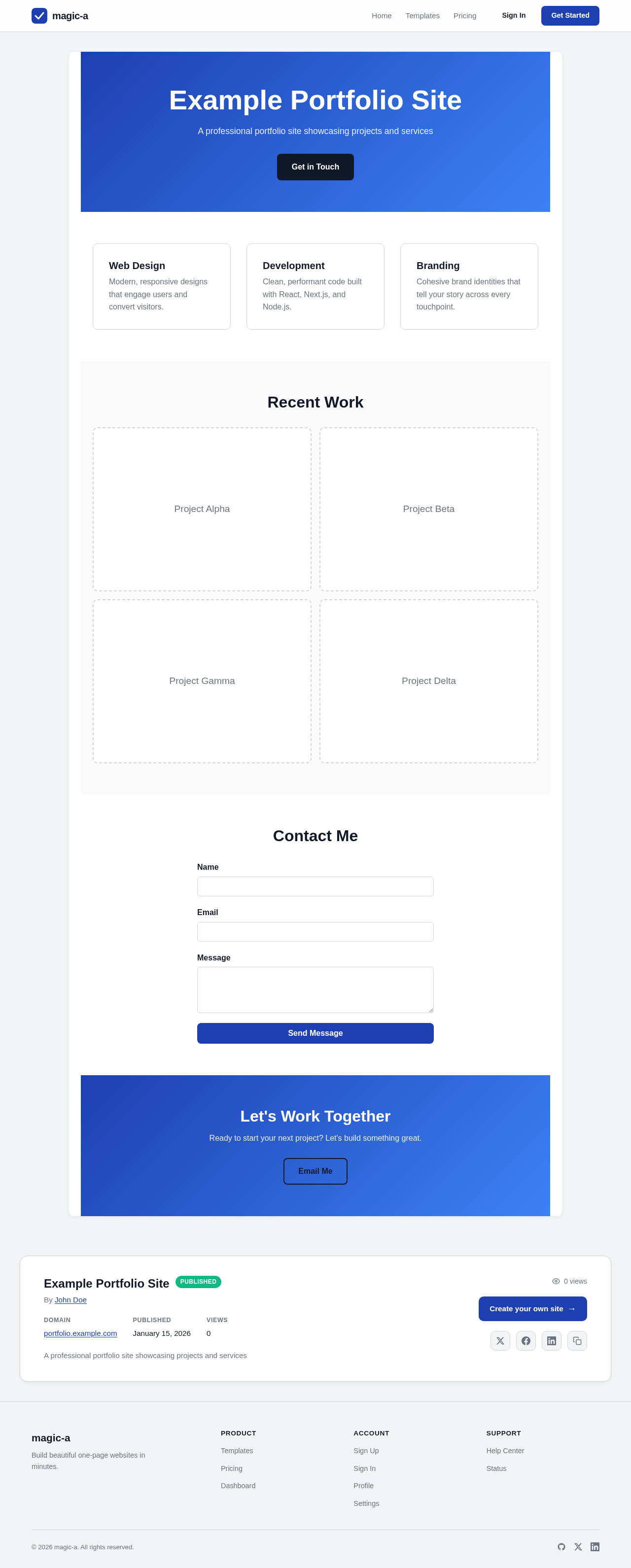 Public Site design preview