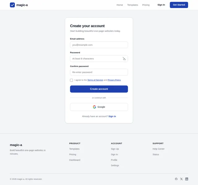 Signup