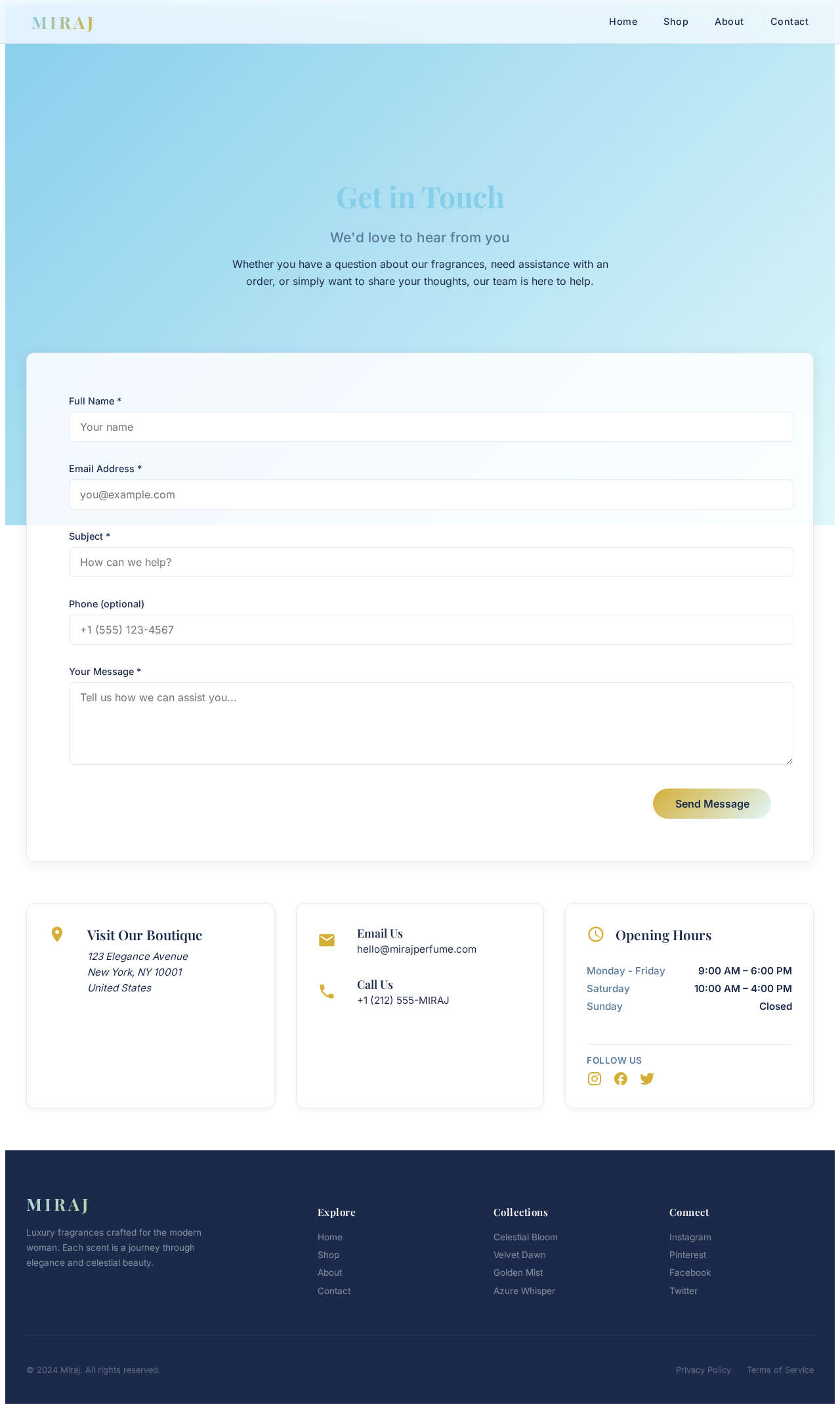 Contact design preview