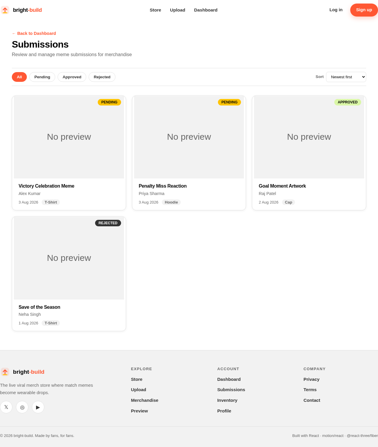Submissions design preview