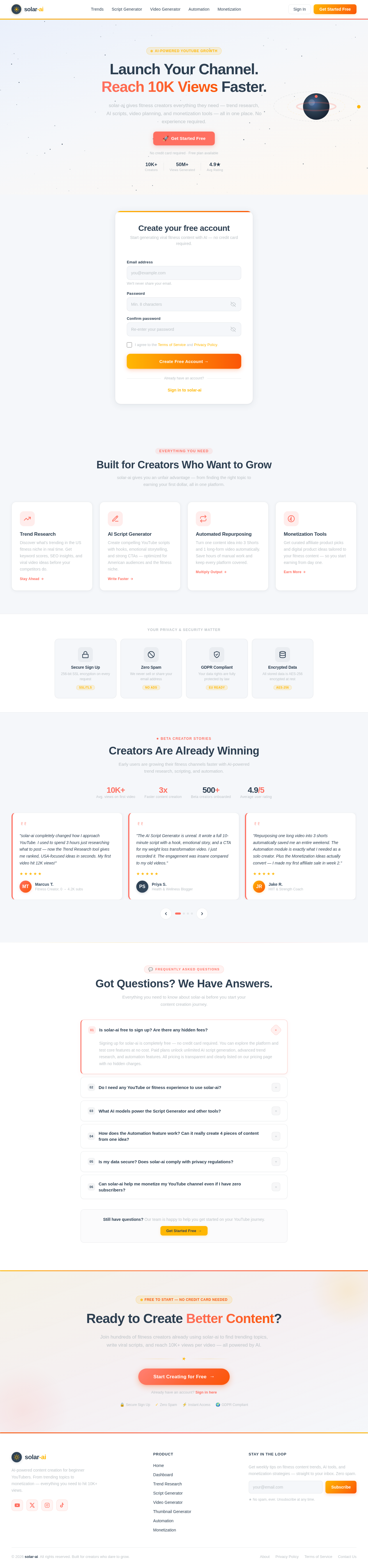 Signup design preview