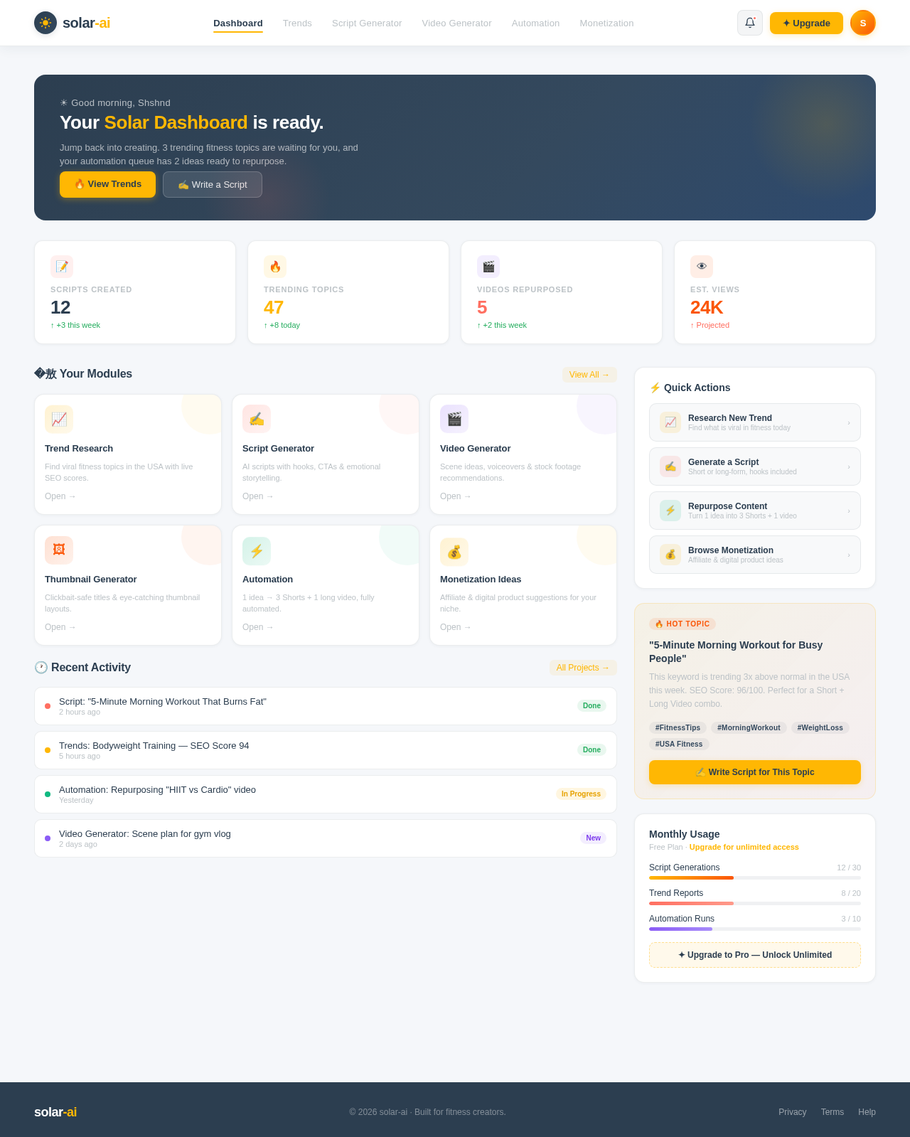 Dashboard design preview