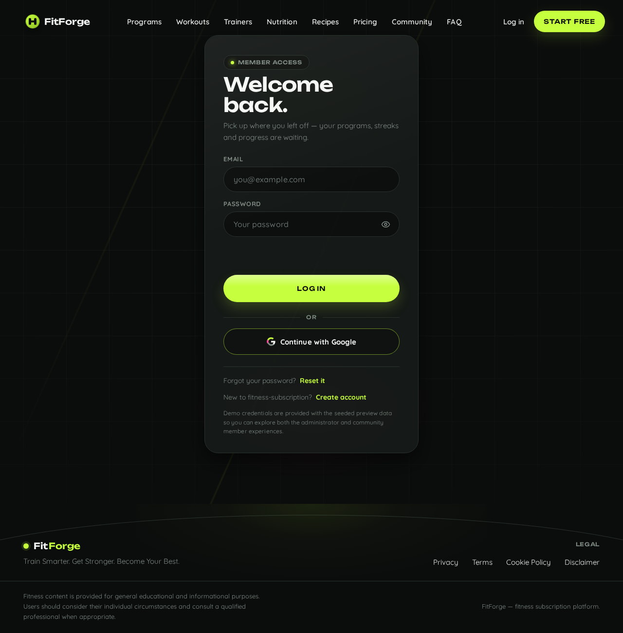 login design preview