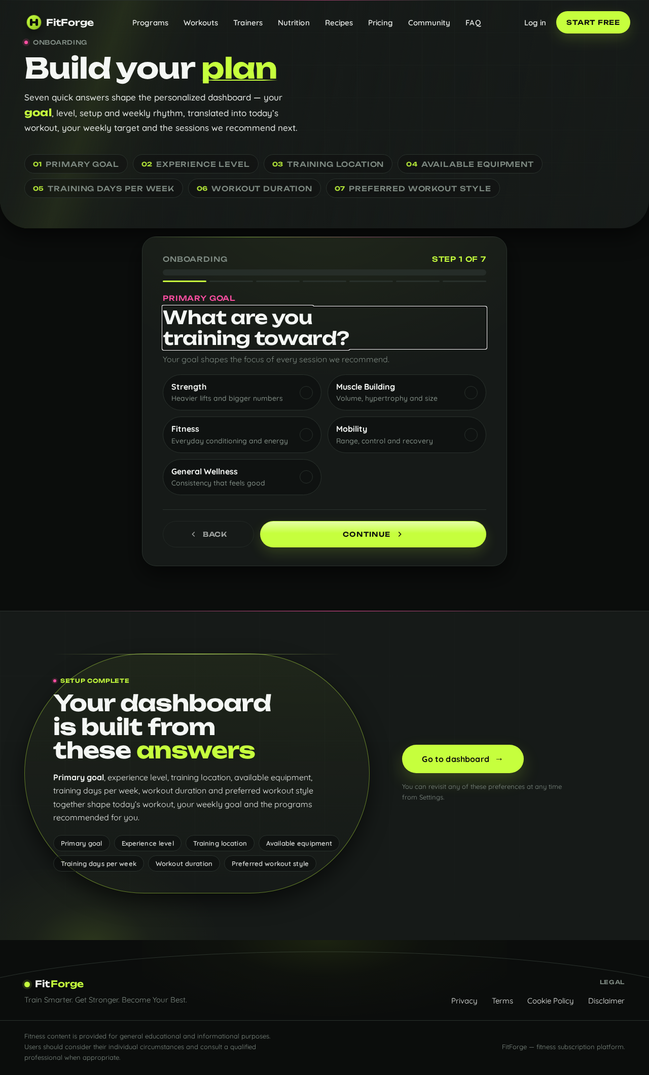 Onboarding design preview