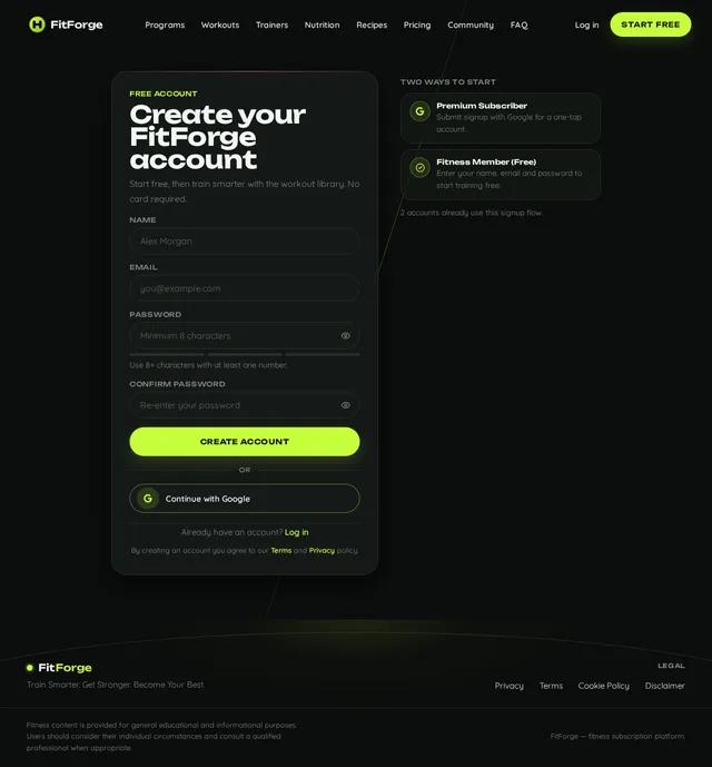 signup