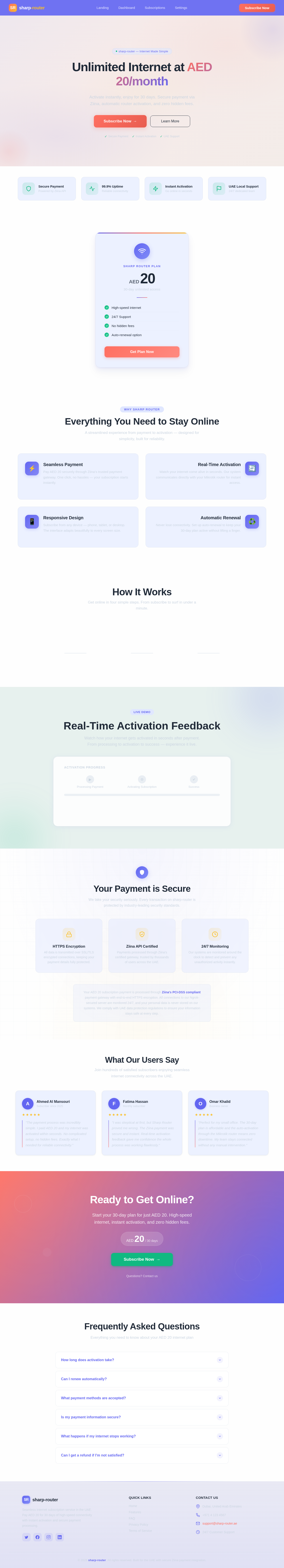 Landing design preview