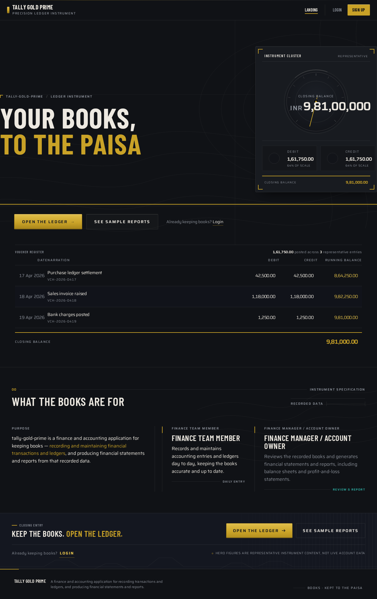 Landing design preview