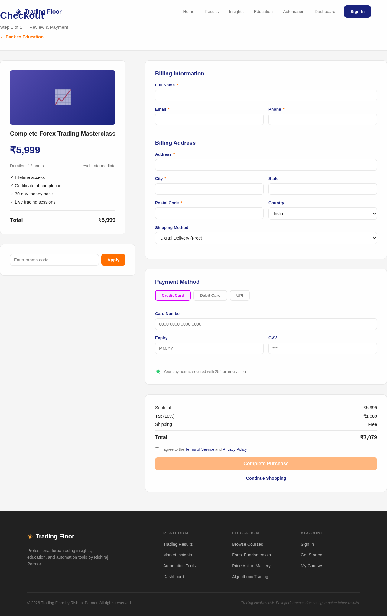 Checkout design preview