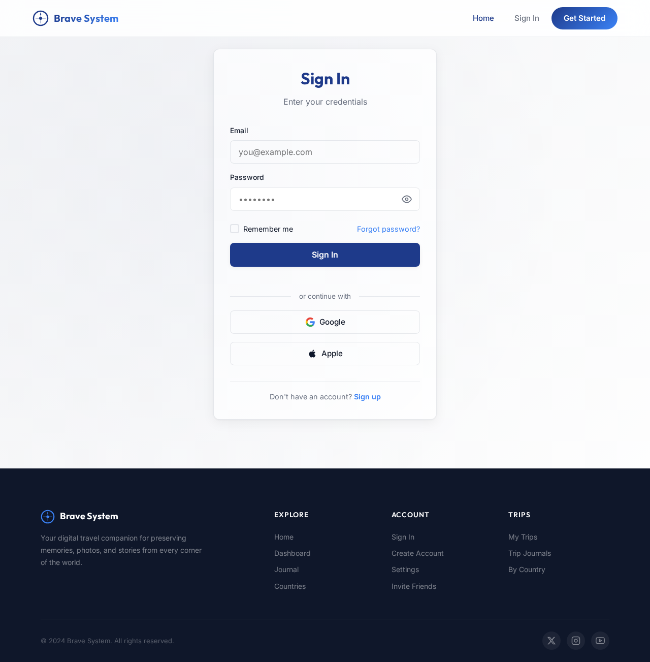 Login design preview