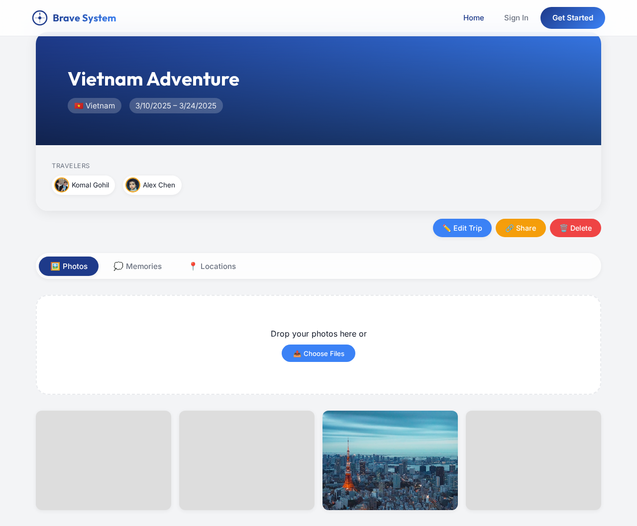 Trip design preview