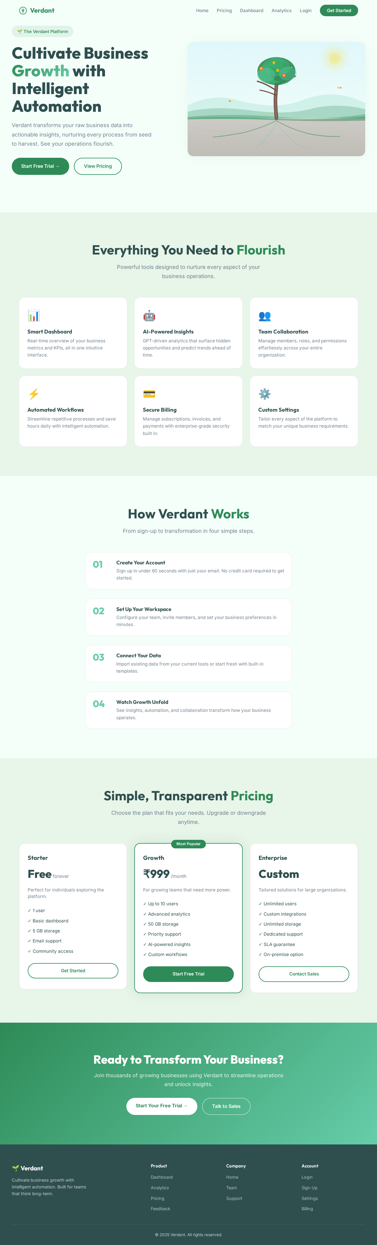 Landing design preview