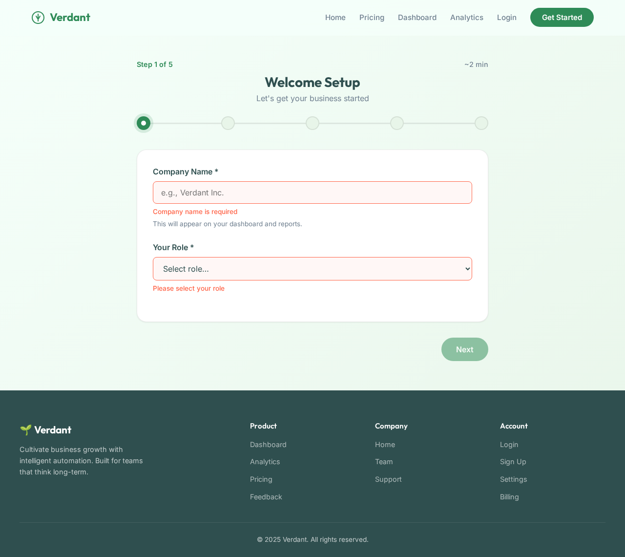 Onboarding design preview