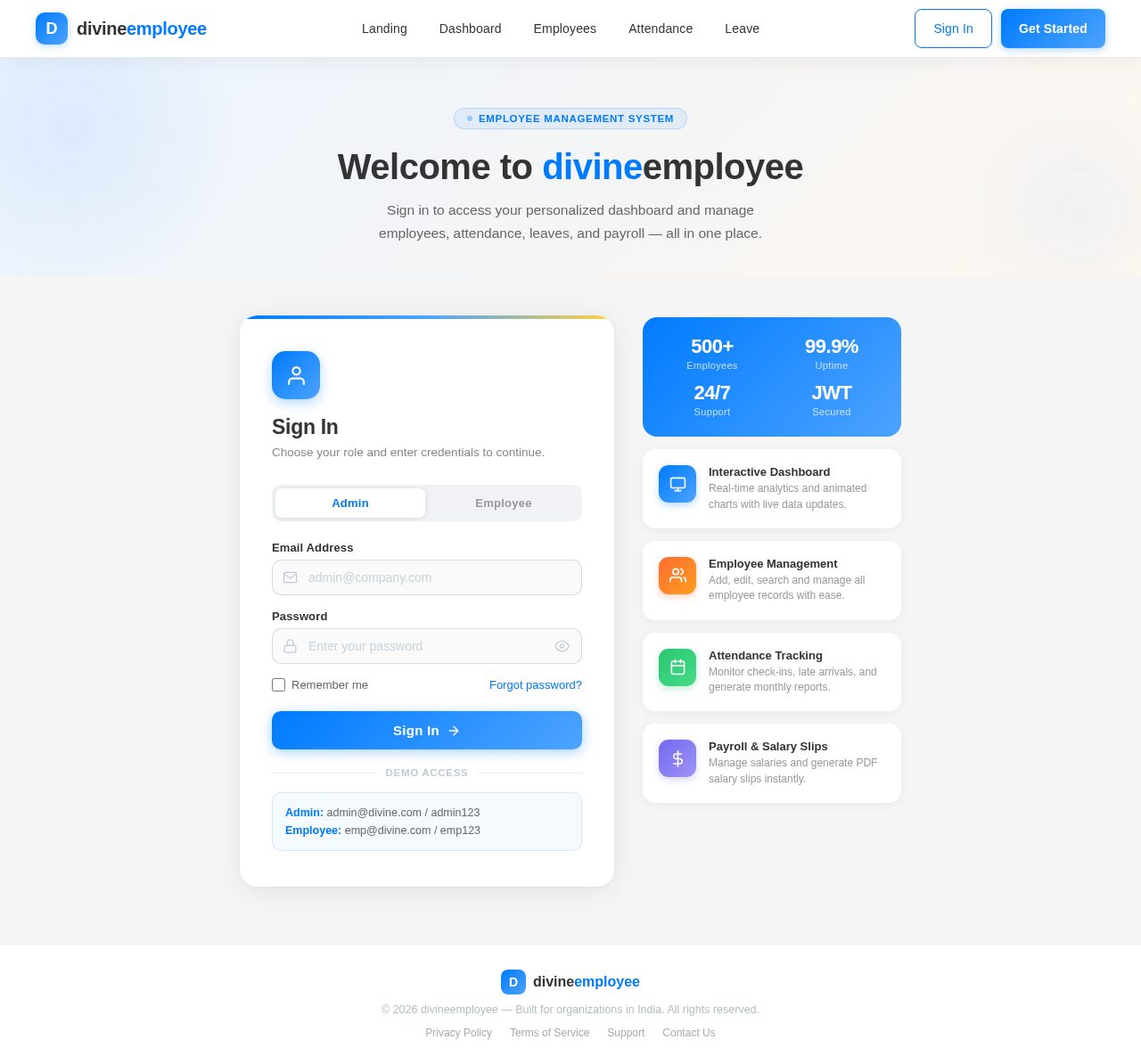 Login design preview