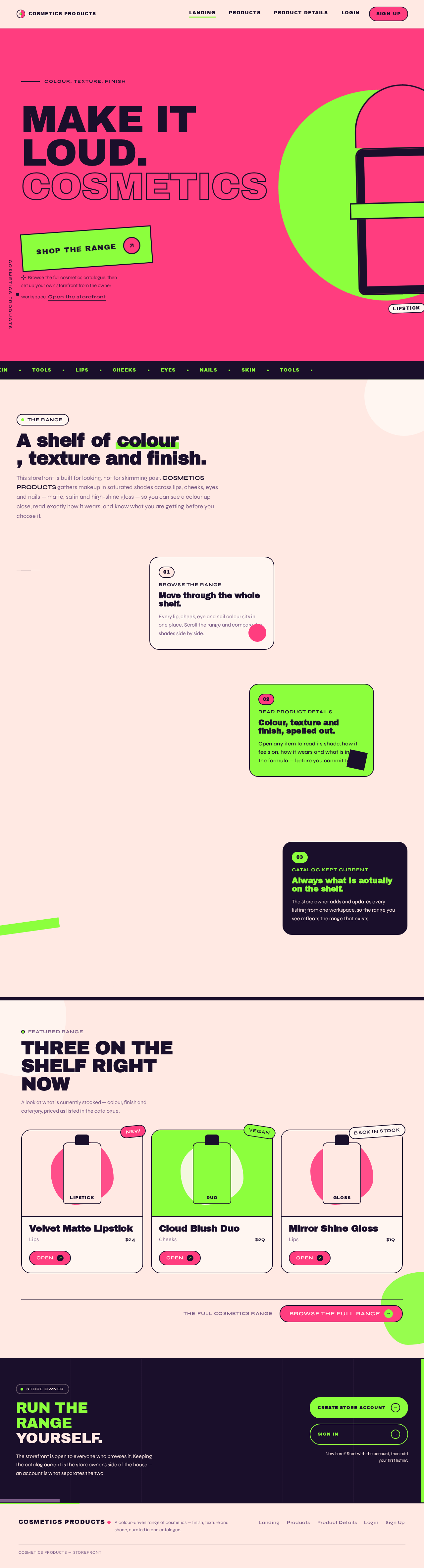 Landing design preview