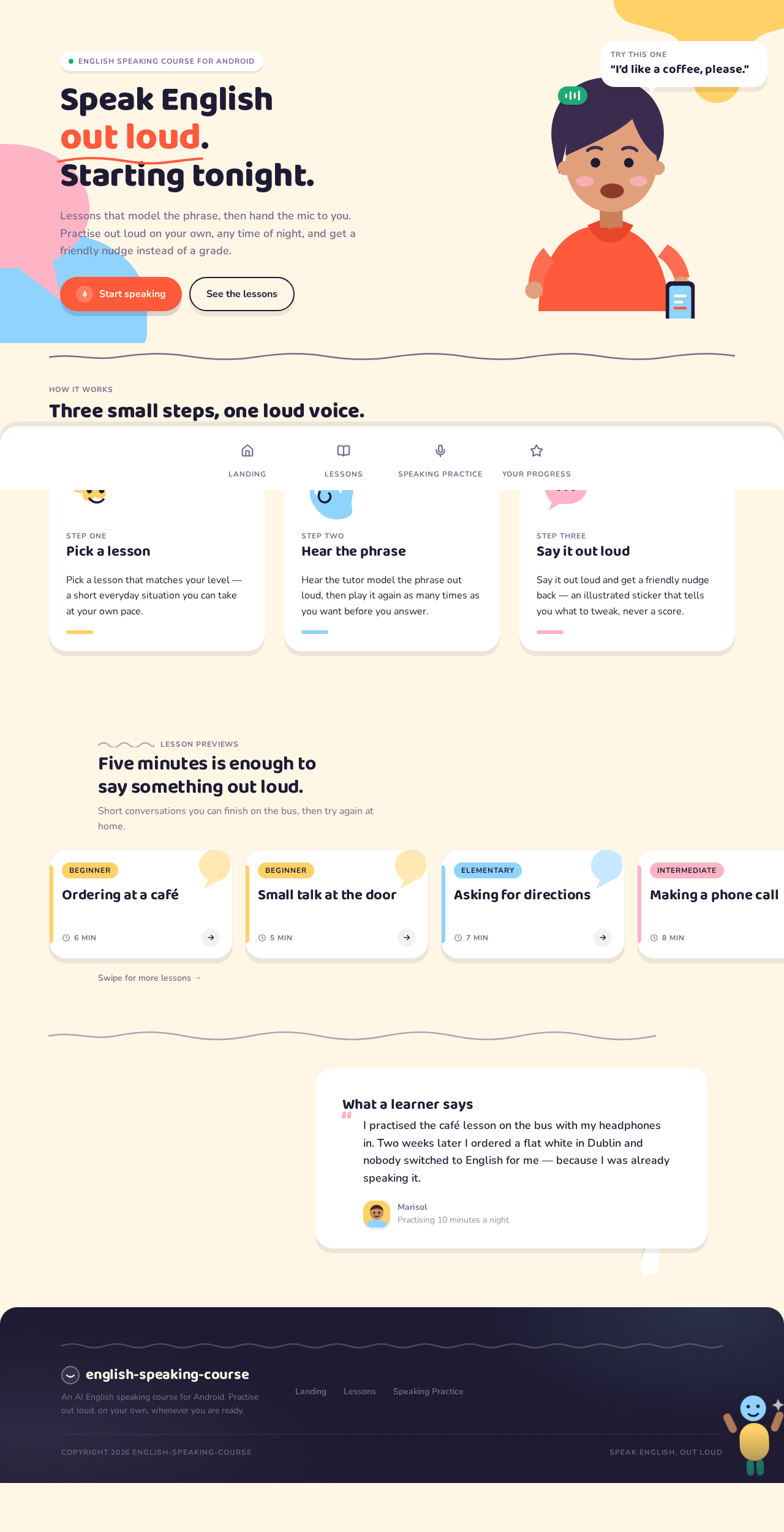 Landing design preview