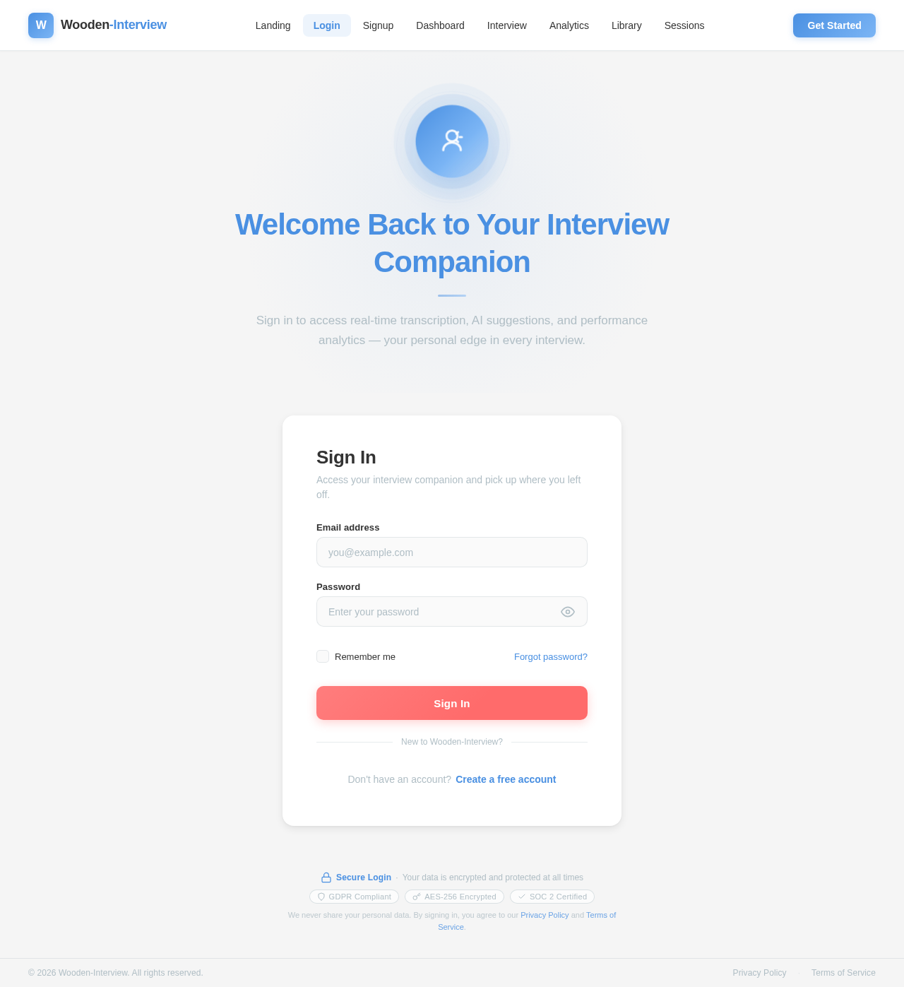 Login design preview