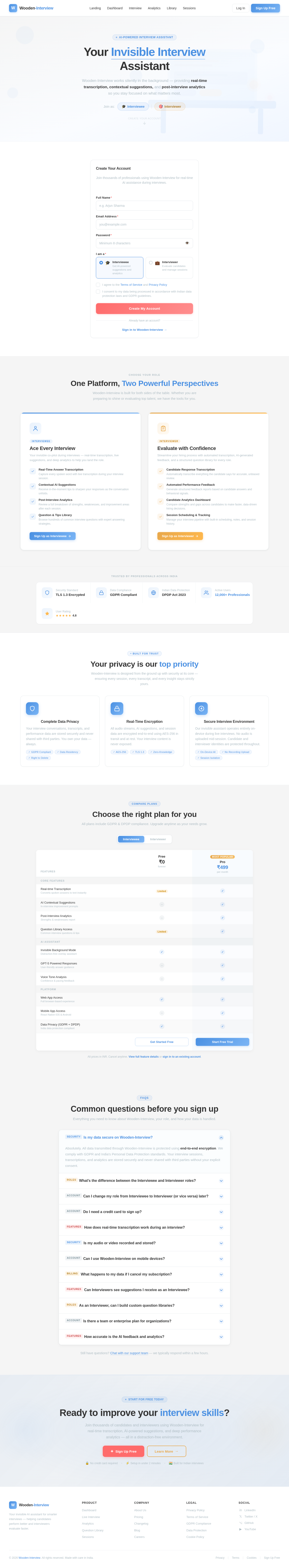 Signup design preview