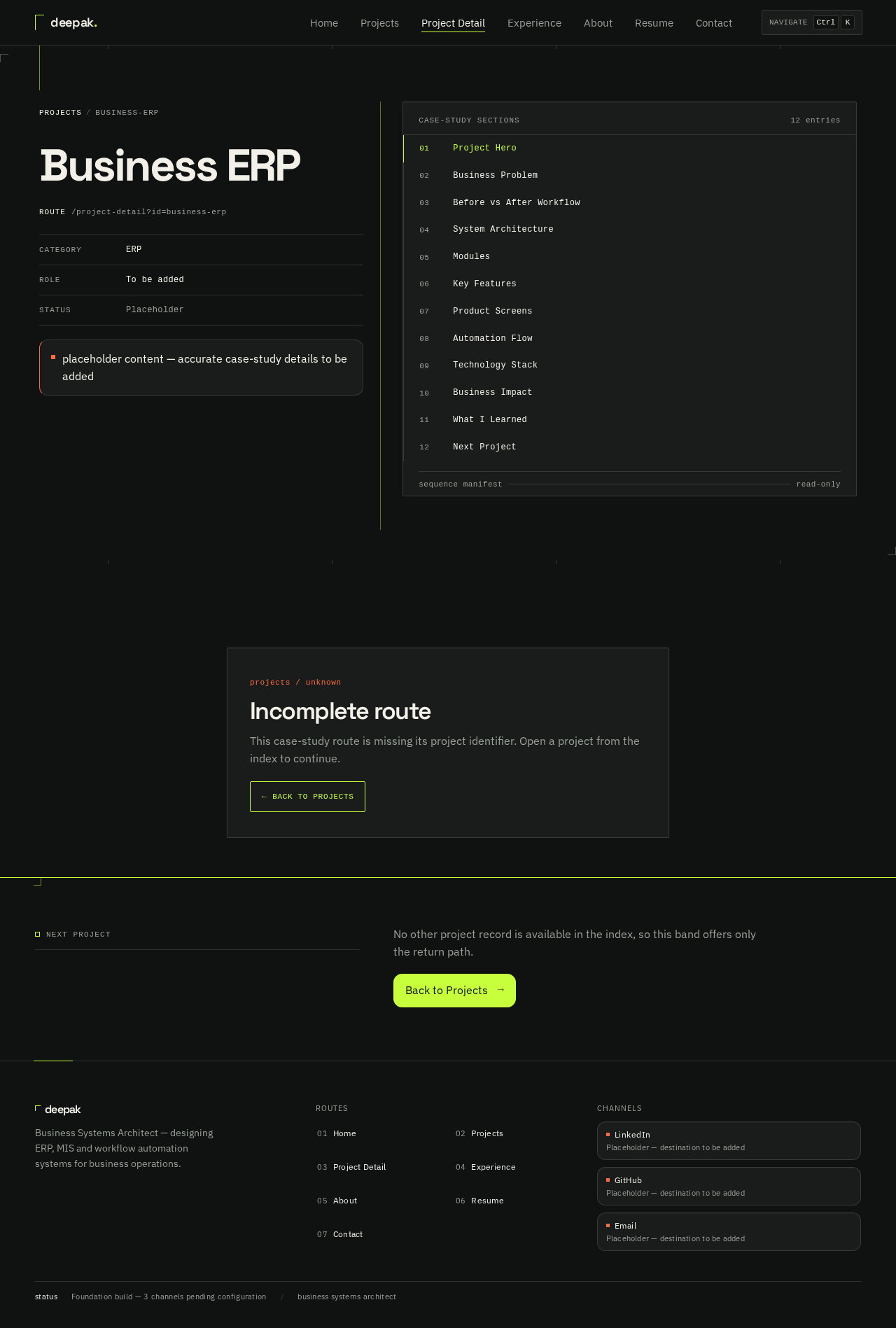 Project Detail design preview