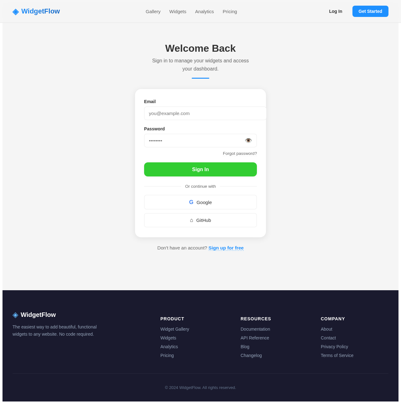 Login design preview