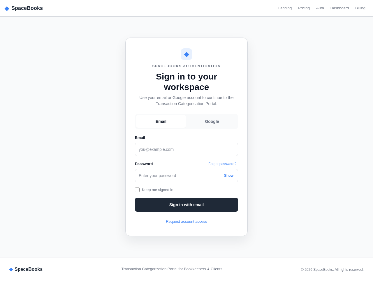 Authentication design preview
