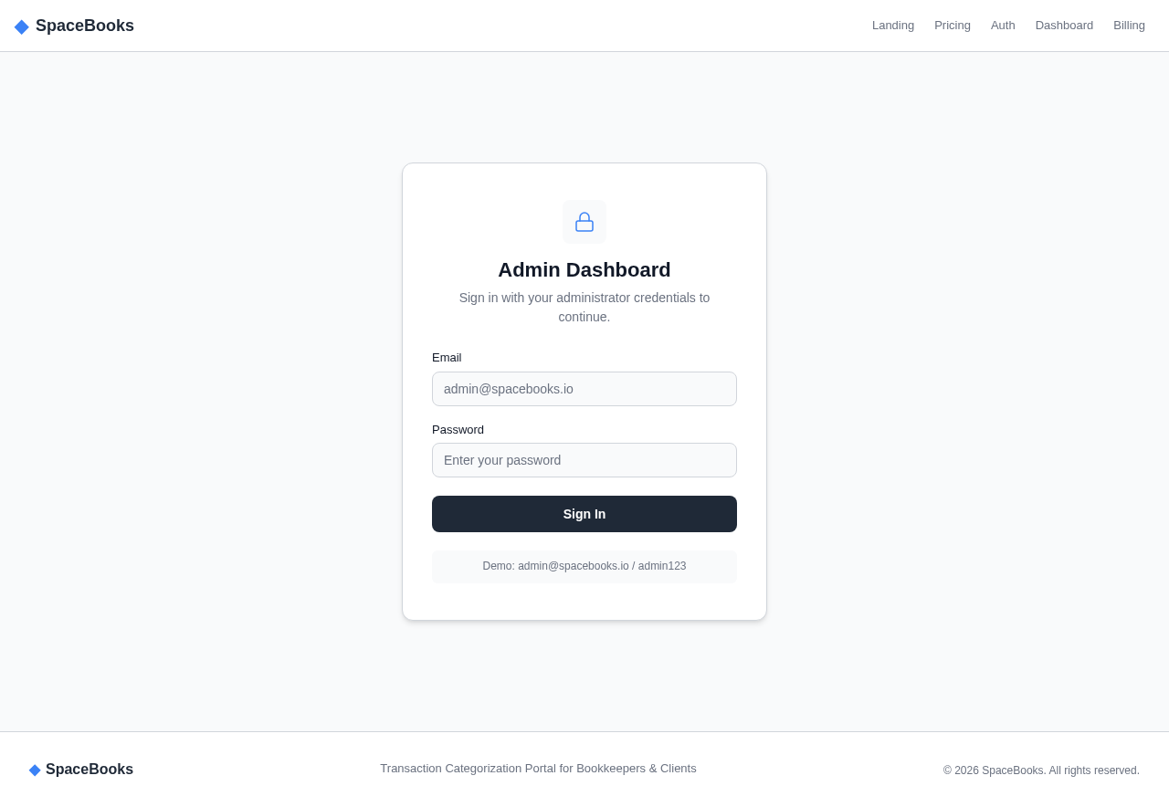 Admin Dashboard design preview