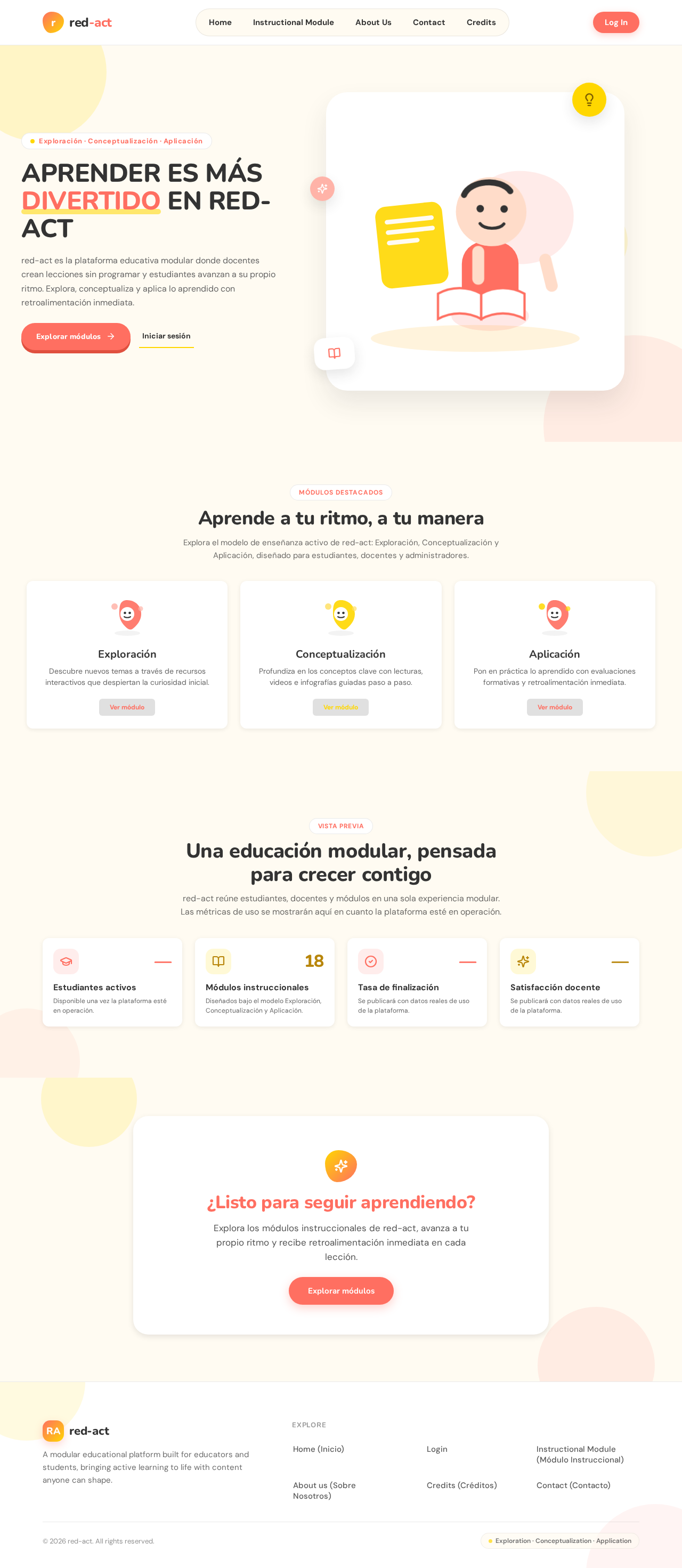 Home (Inicio) design preview