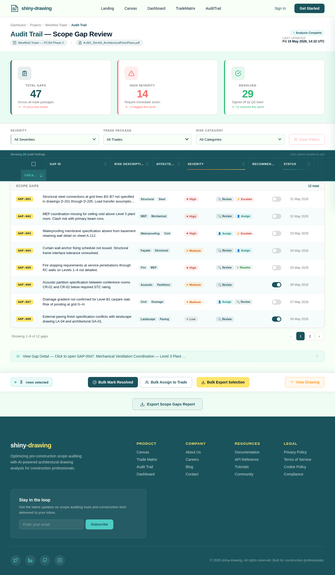 AuditTrail design preview