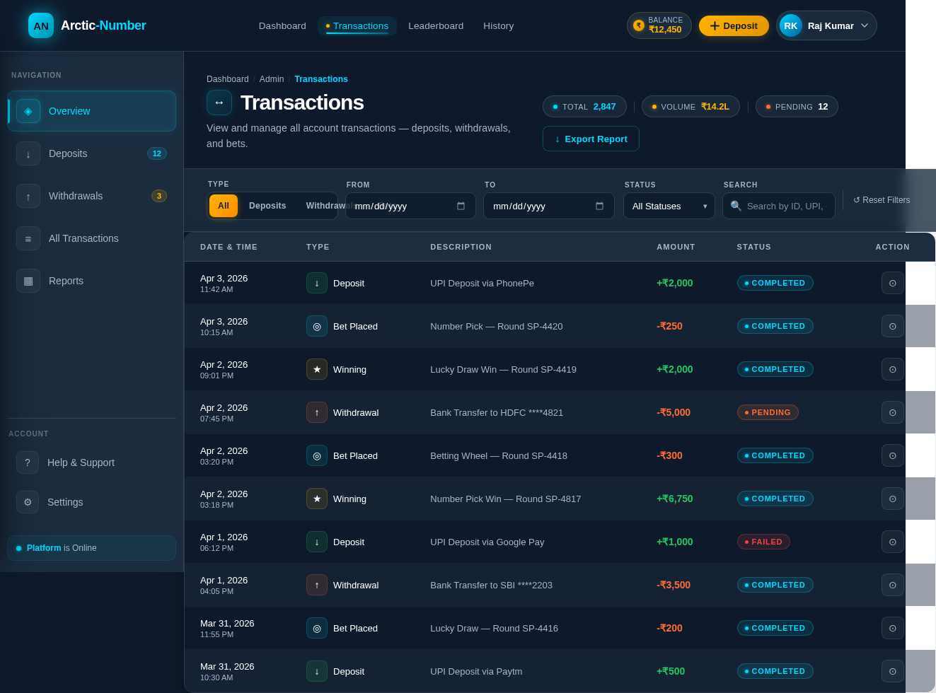 Transactions design preview