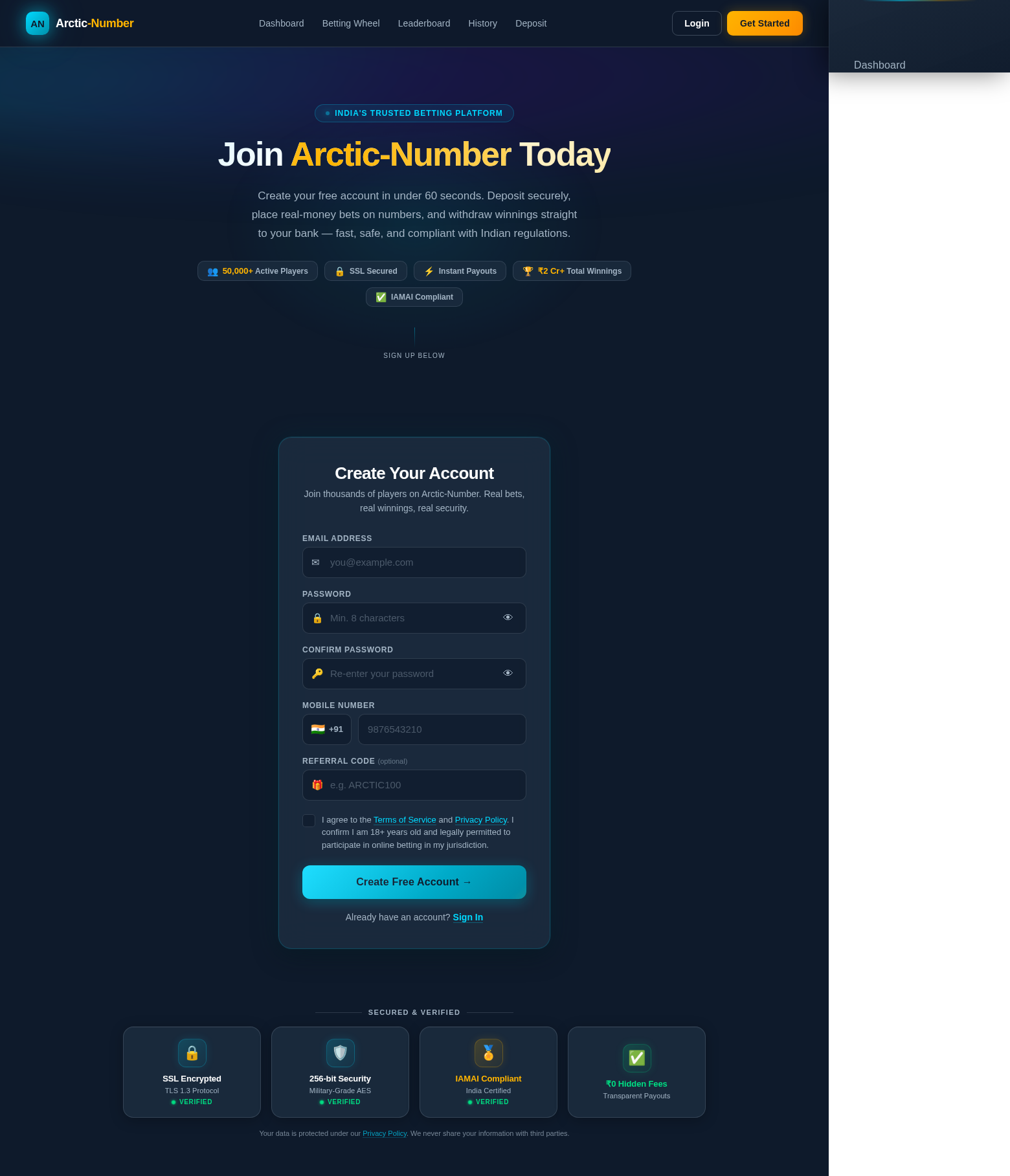 Signup design preview