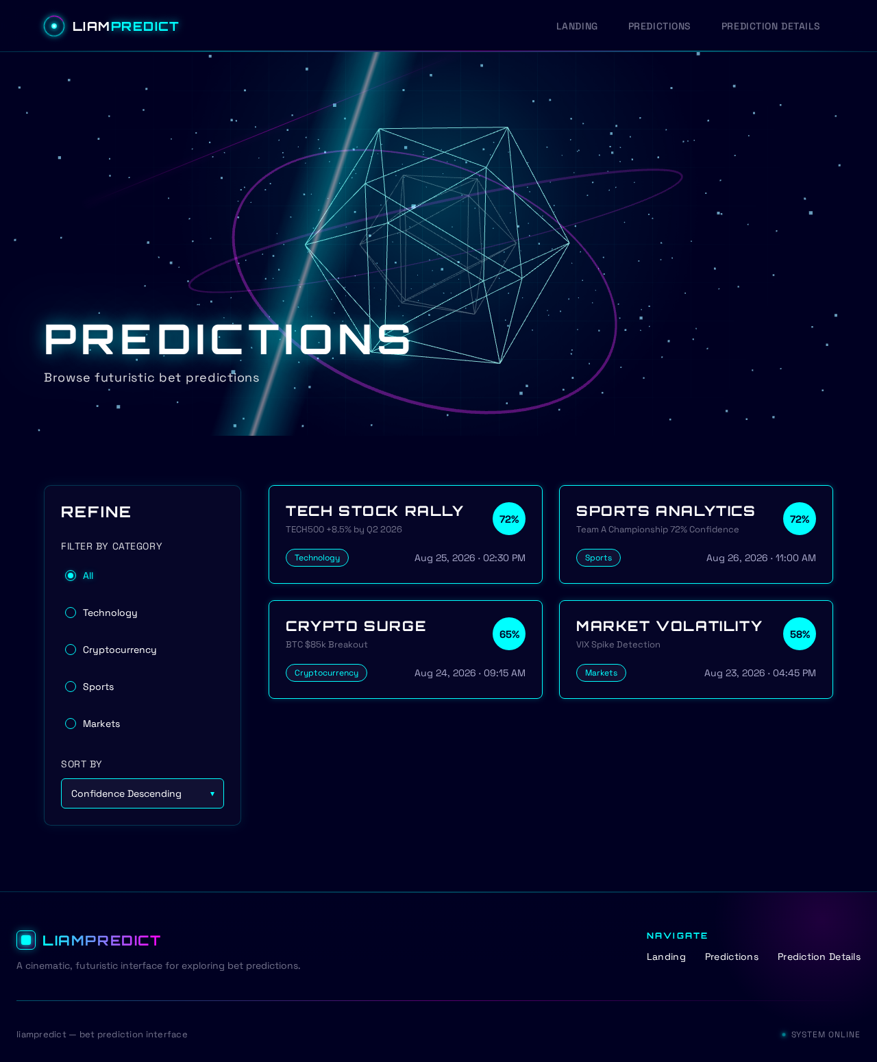 Predictions design preview