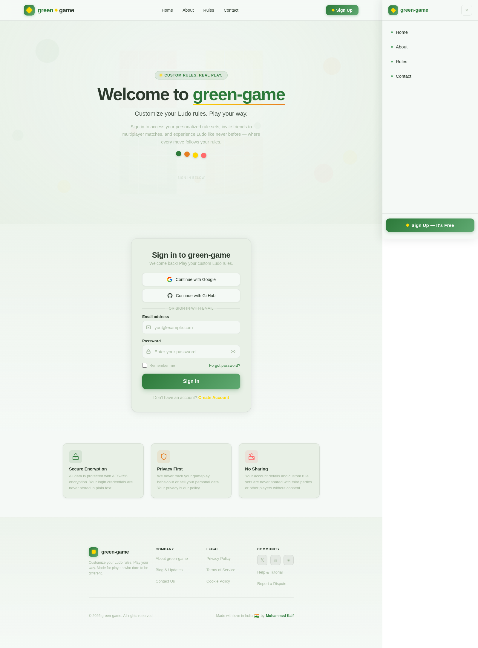 Login design preview