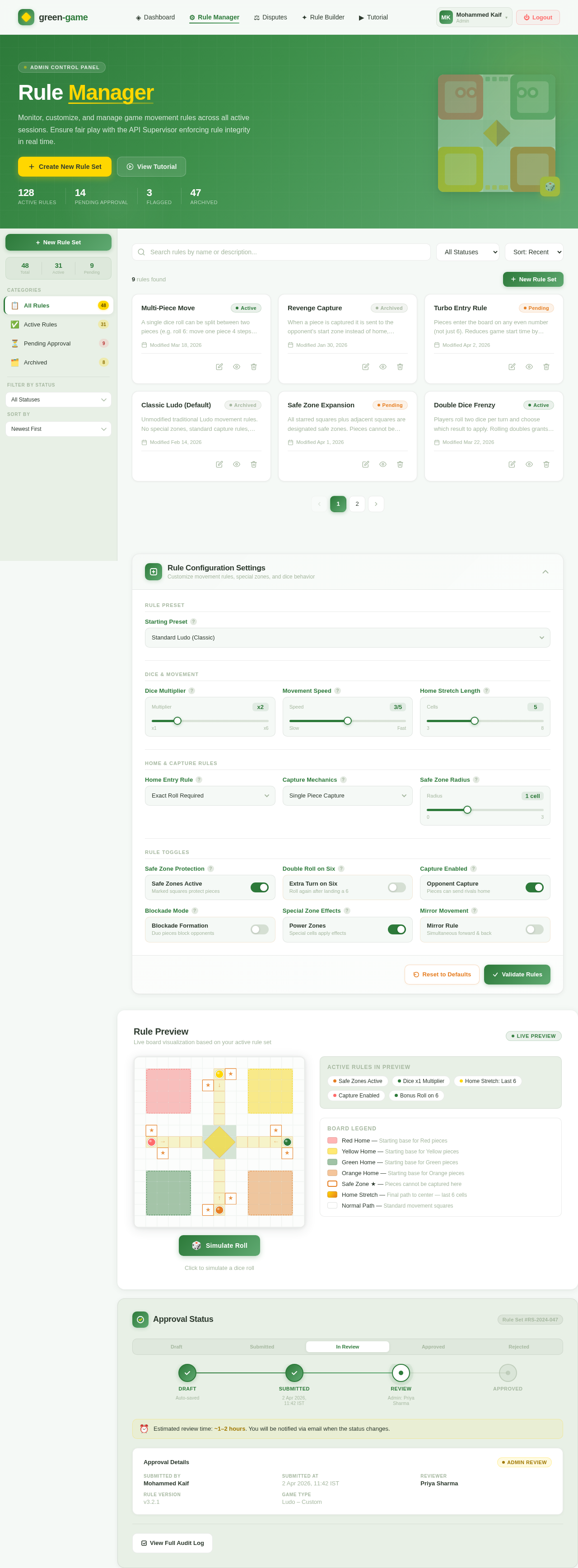 Rule Manager design preview