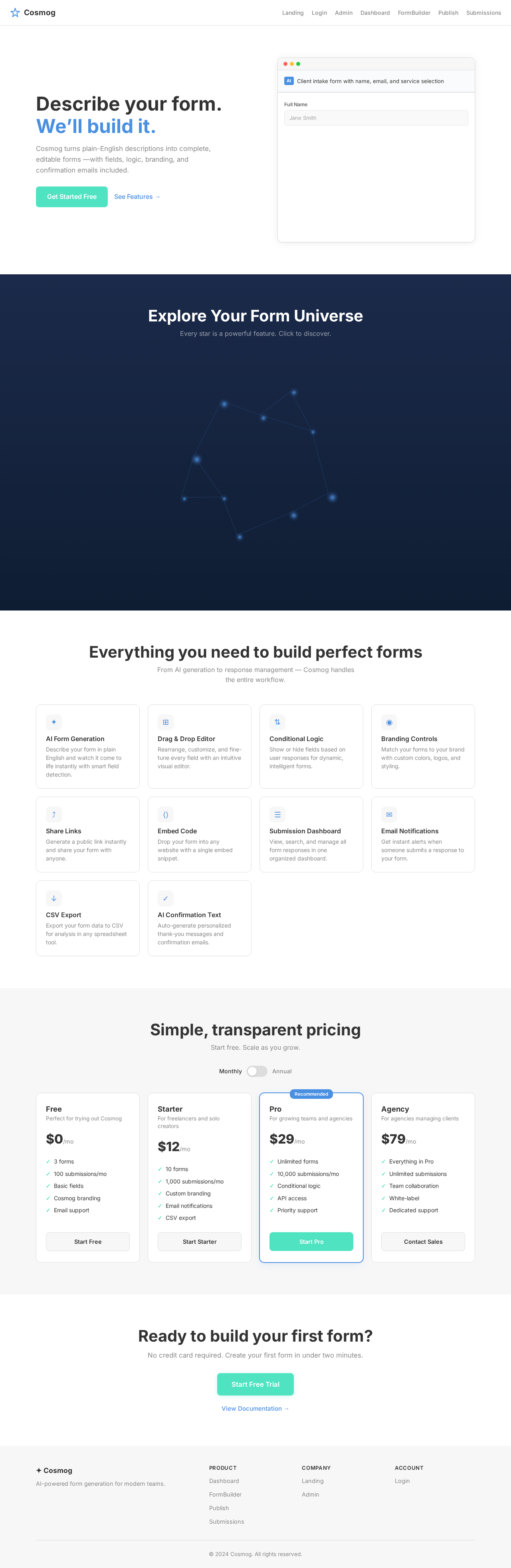 Landing design preview