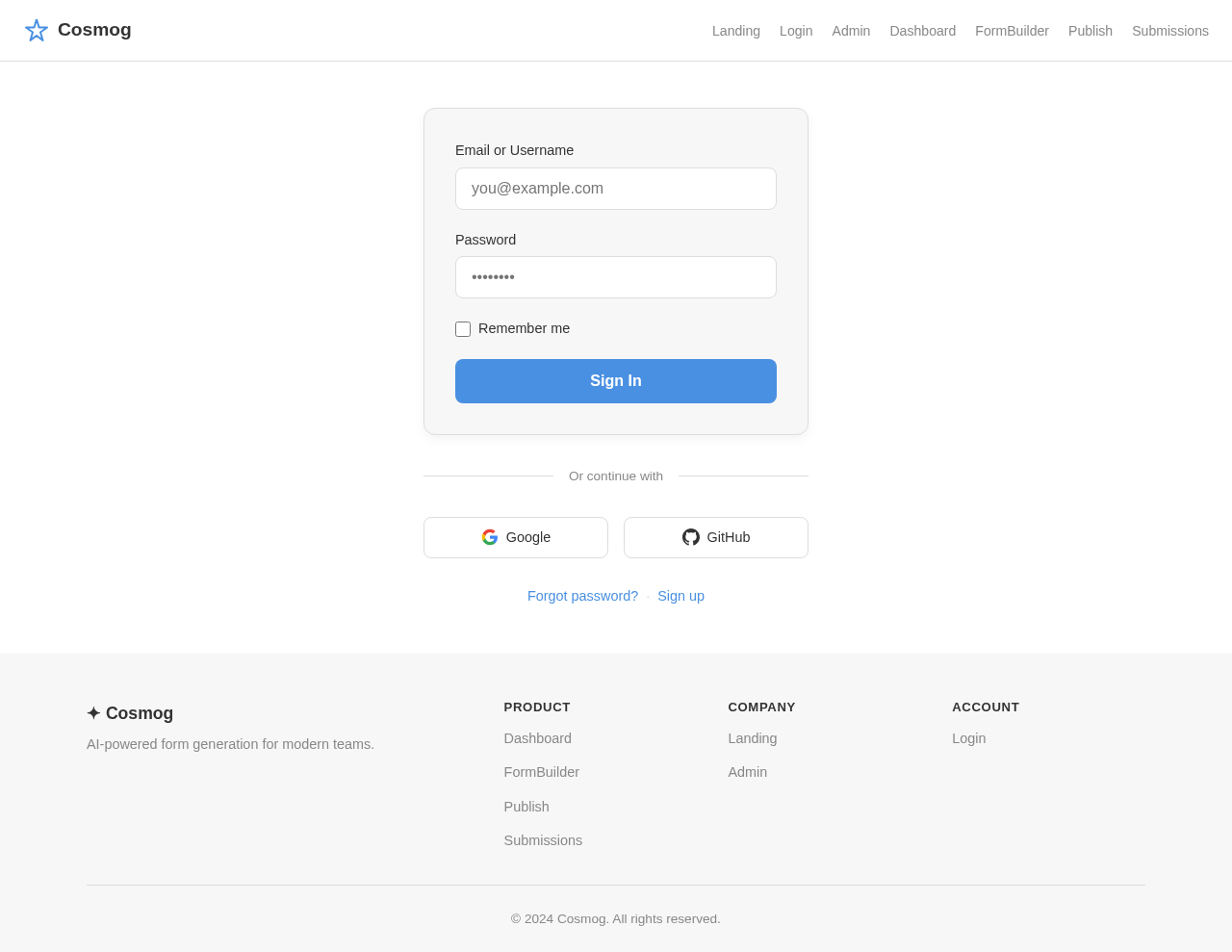 Login design preview