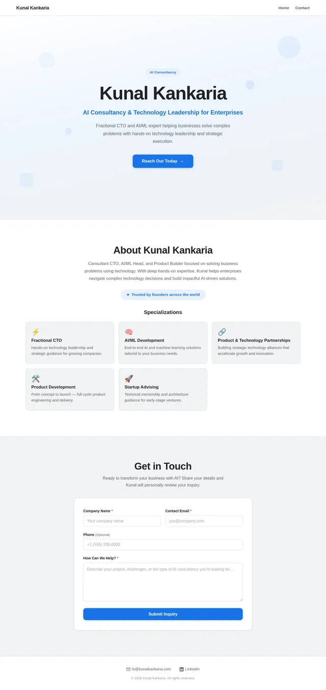 Landing Page