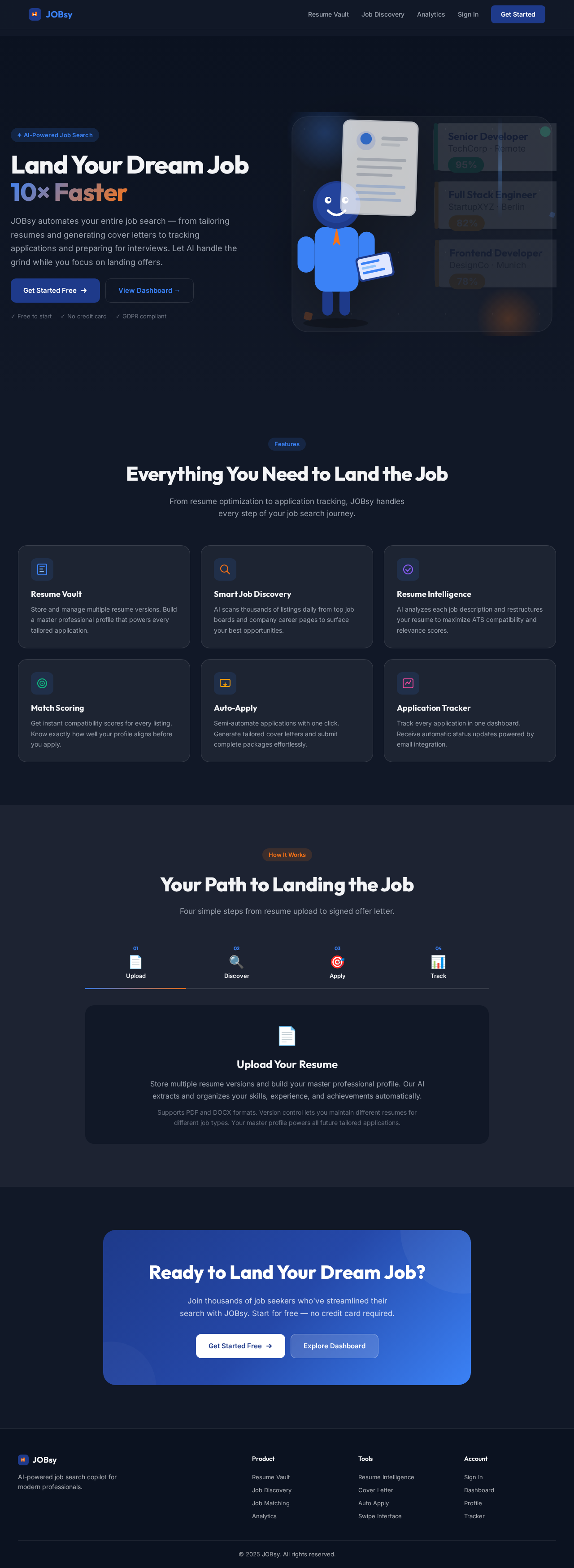 Landing design preview