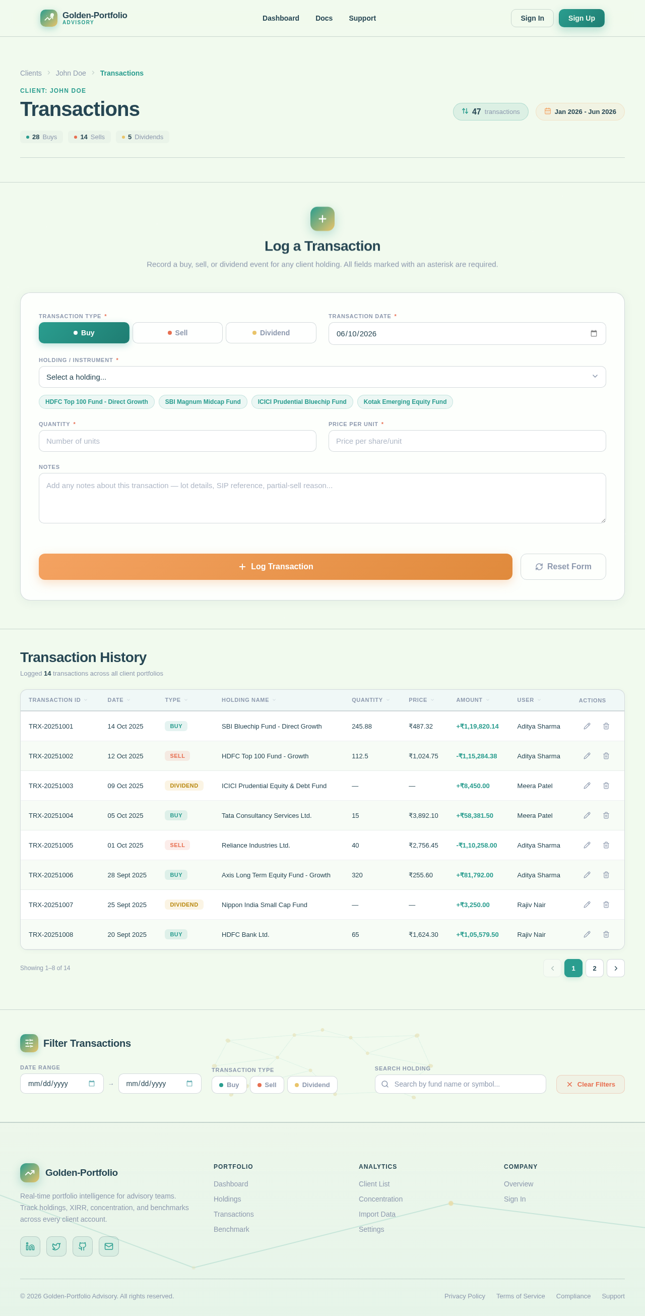 Transactions design preview