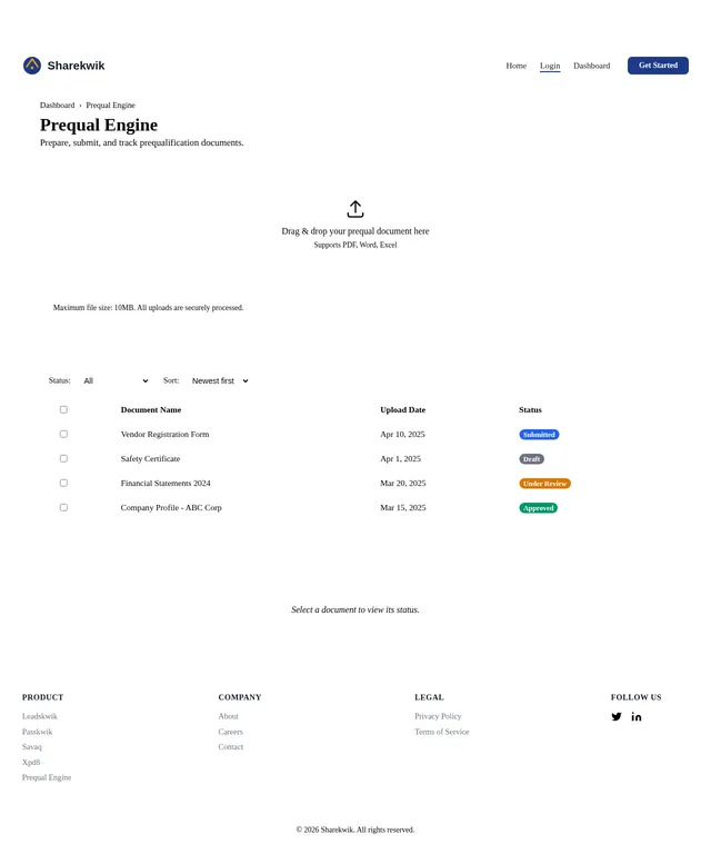Prequal Engine