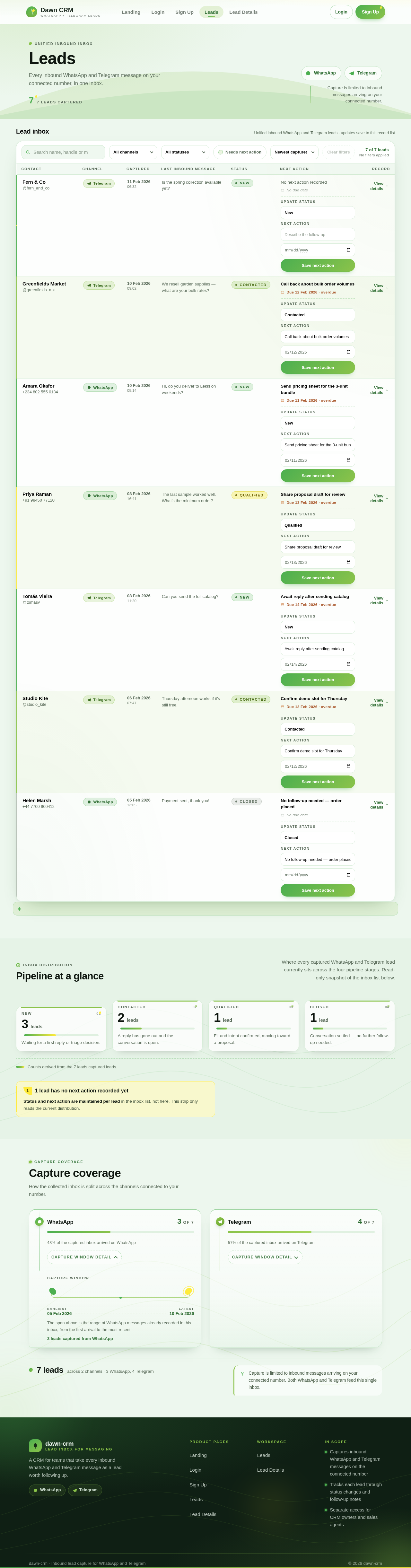 Leads design preview