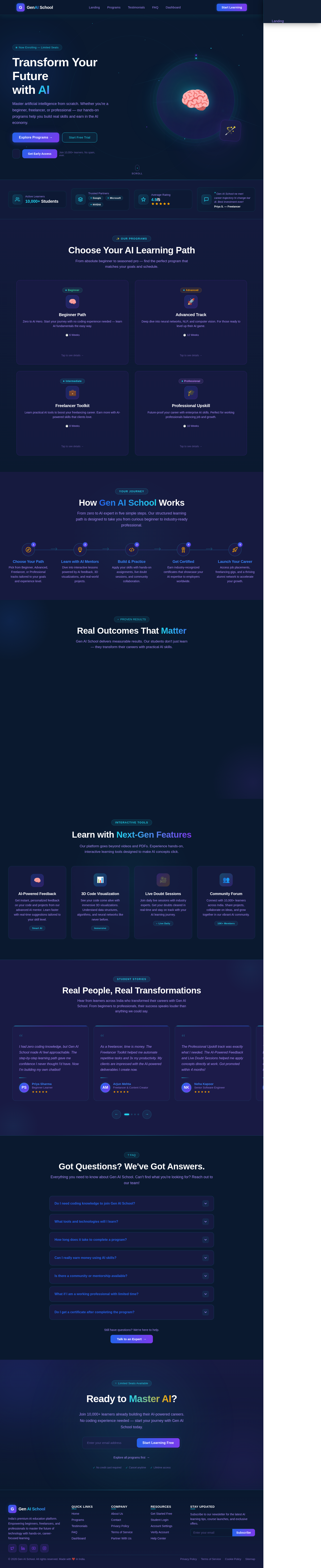 Landing design preview