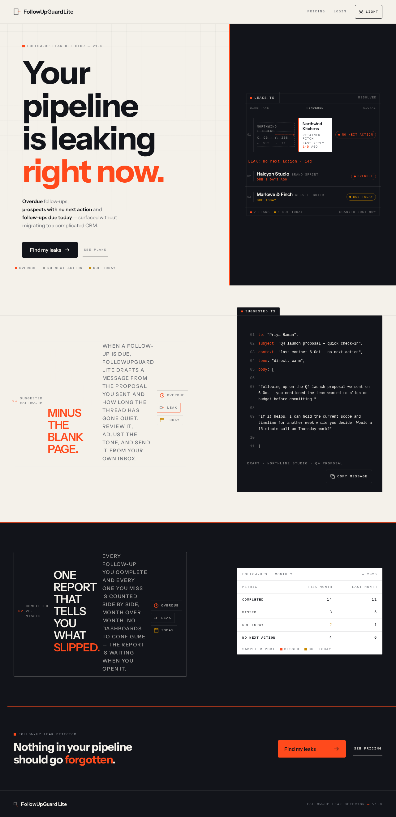 Landing page design preview