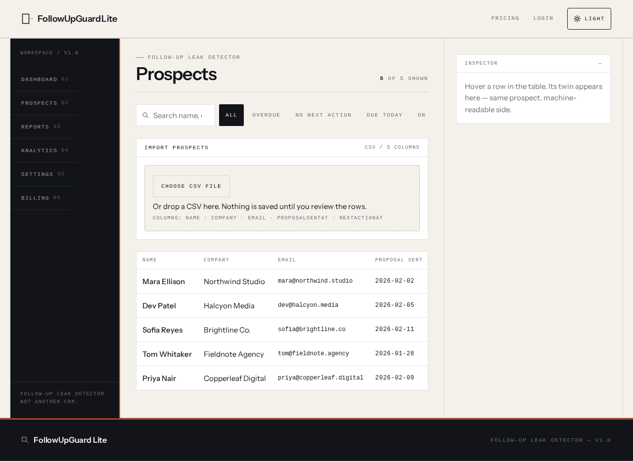 Prospects design preview