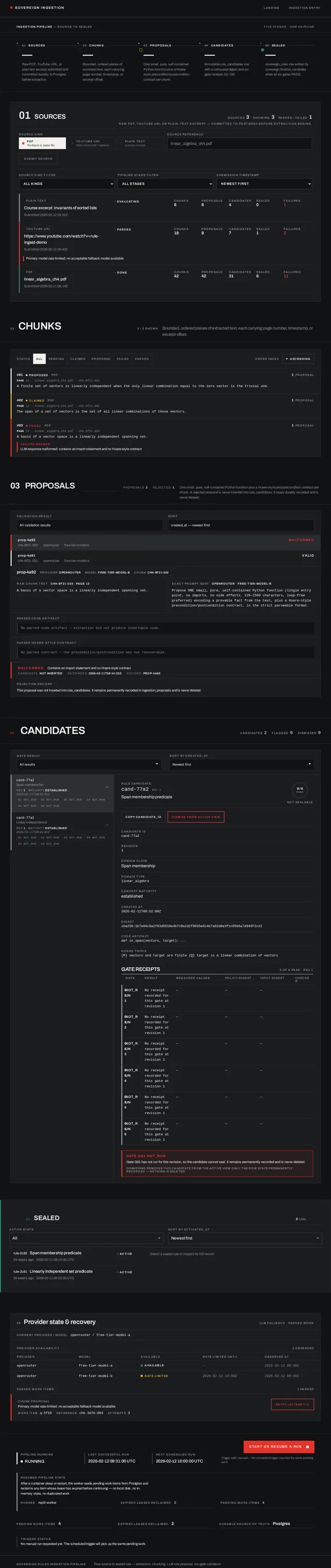 Ingestion Operator Console