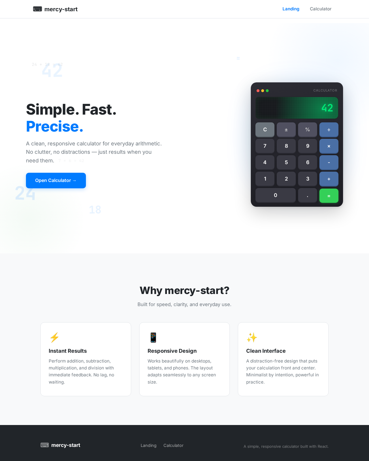 Landing design preview