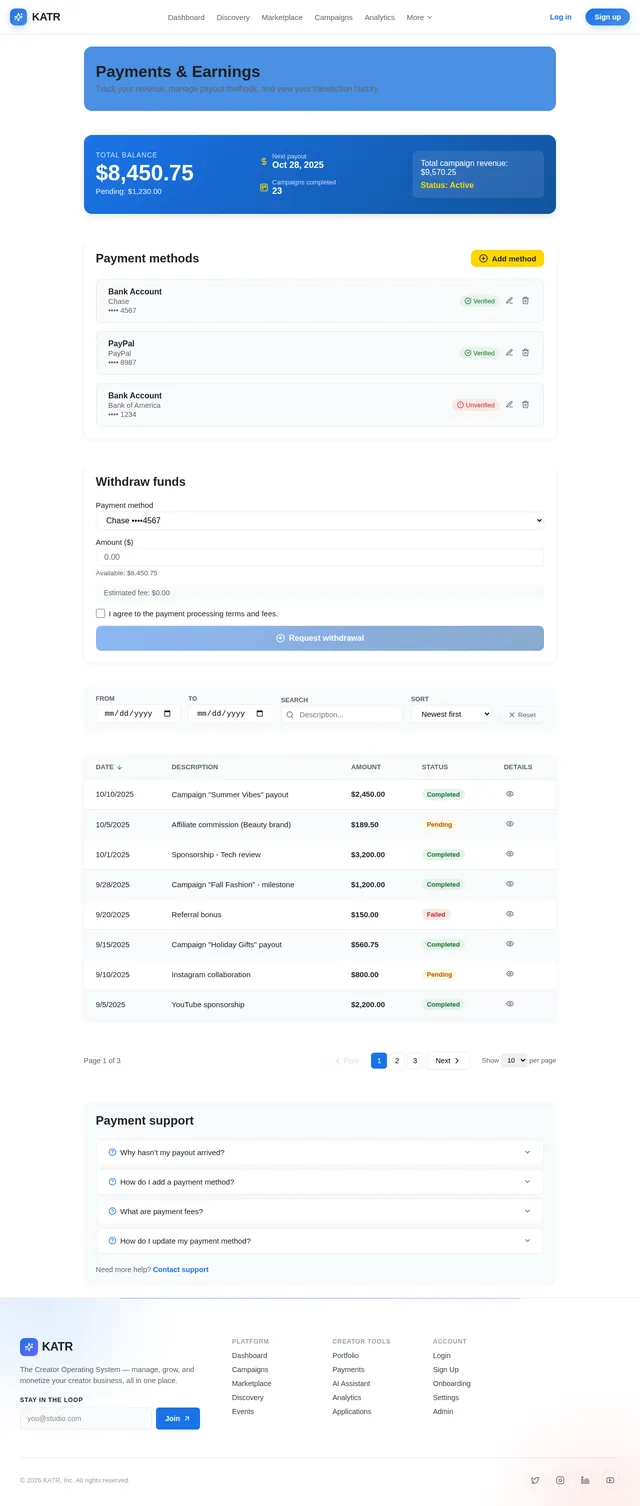 Payments