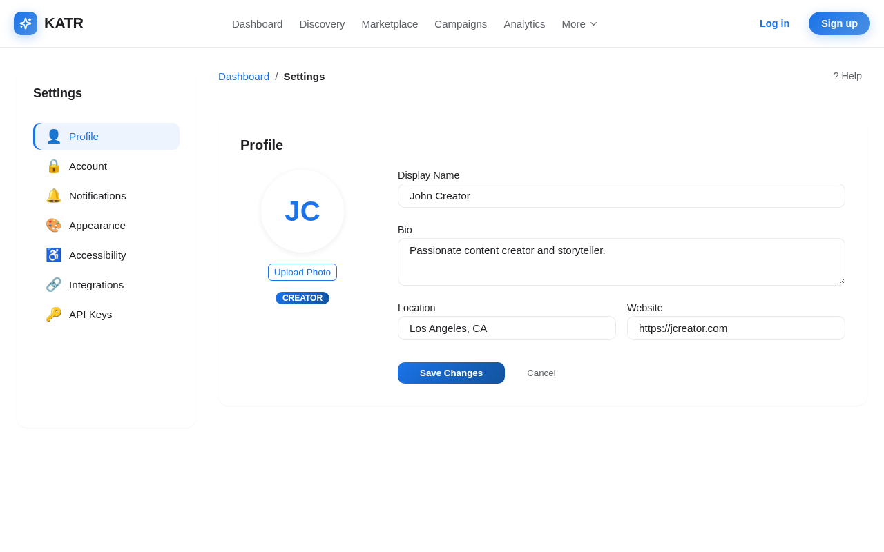 Settings design preview